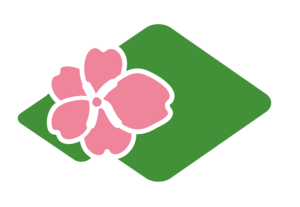 桜と北海道を使った新しいロゴ