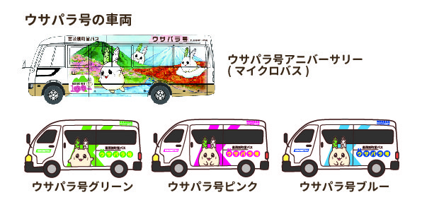 ウサパラ車両のイラスト